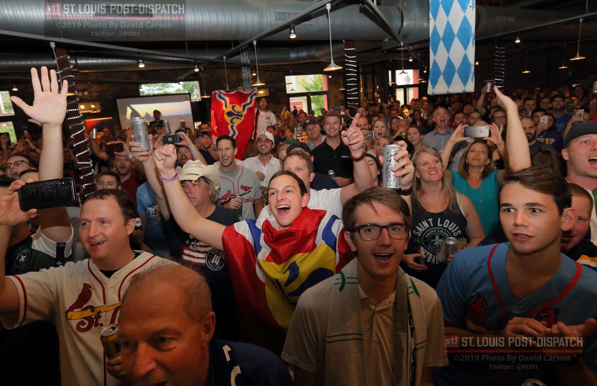 PDPJ's tweet photo. 'The moment has arrived:' St. Louis will get 28th MLS team New owners have a beer with fans in the Grove, fans chant, cheer and party https://t.co/b2hHn5xge4 via @stltoday https://t.co/WLXrs6Egmi