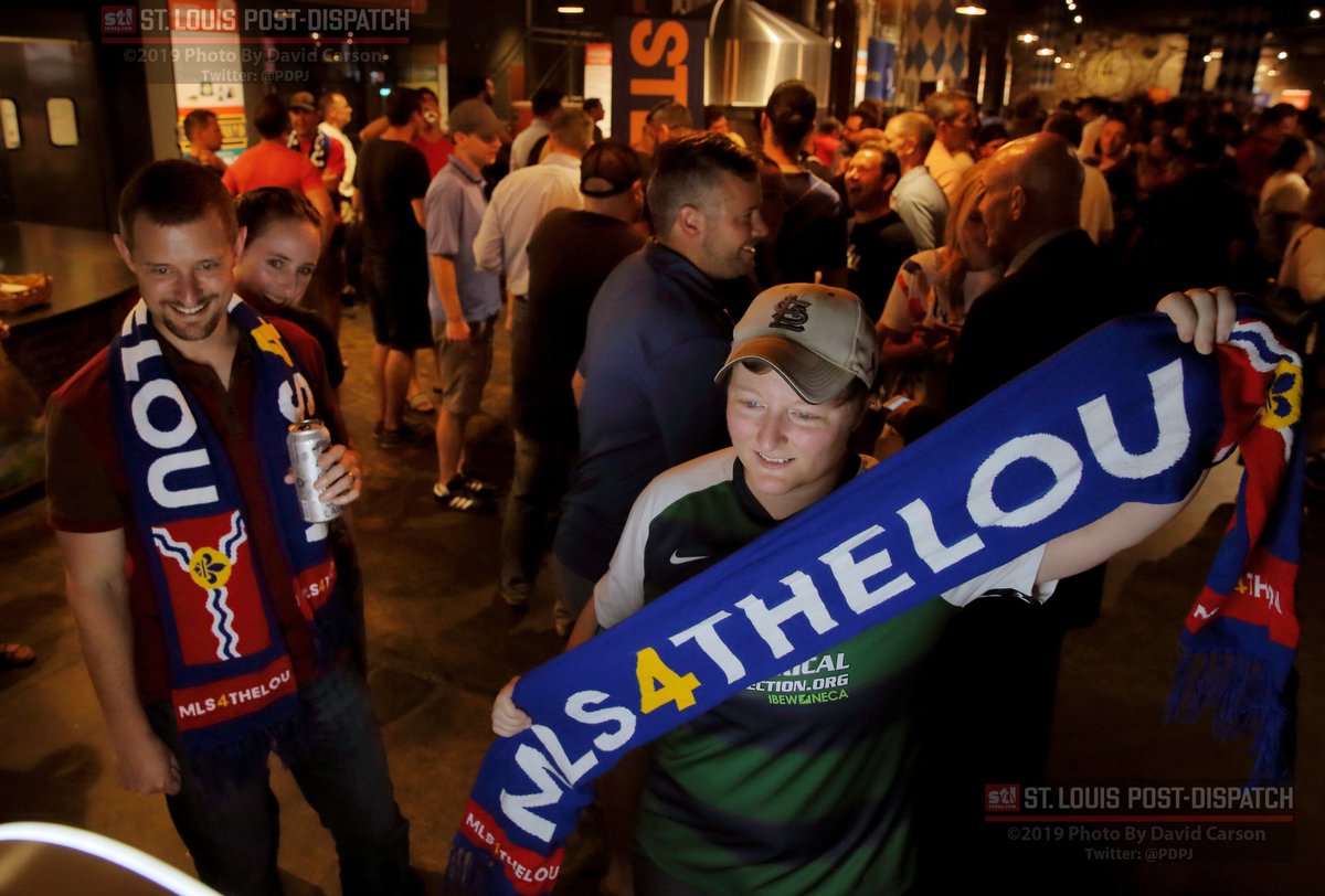 PDPJ's tweet photo. 'The moment has arrived:' St. Louis will get 28th MLS team New owners have a beer with fans in the Grove, fans chant, cheer and party https://t.co/b2hHn5xge4 via @stltoday https://t.co/WLXrs6Egmi