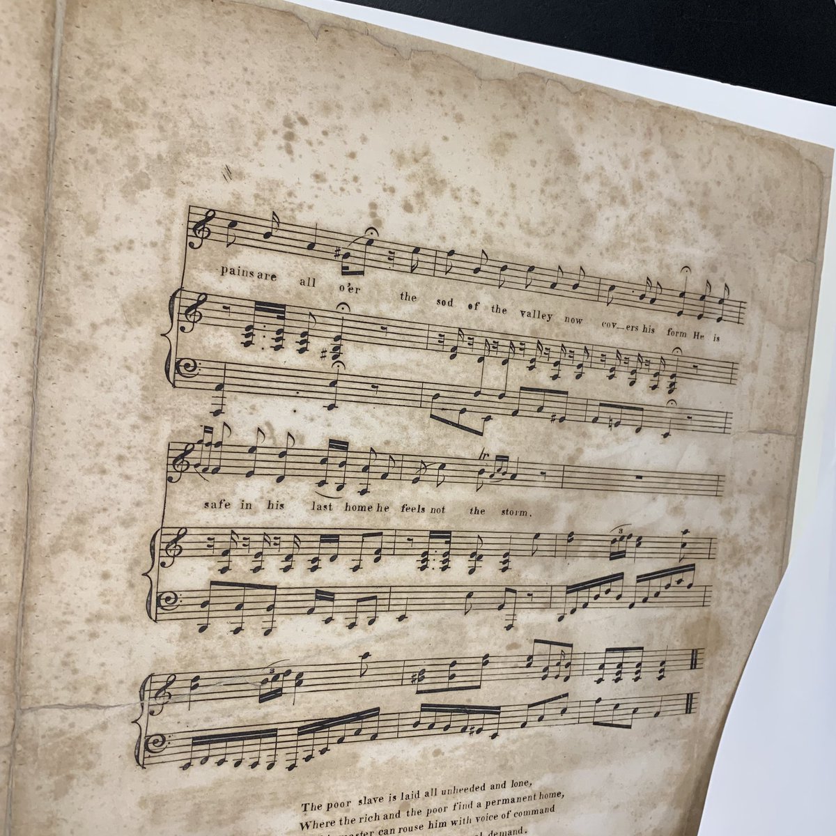 IHProgram's tweet photo. “The Grave of the Slave” by Francis Johnson. From @FreeLibrary. Zoom in to read the lyrics. https://t.co/j3RzUem1z3