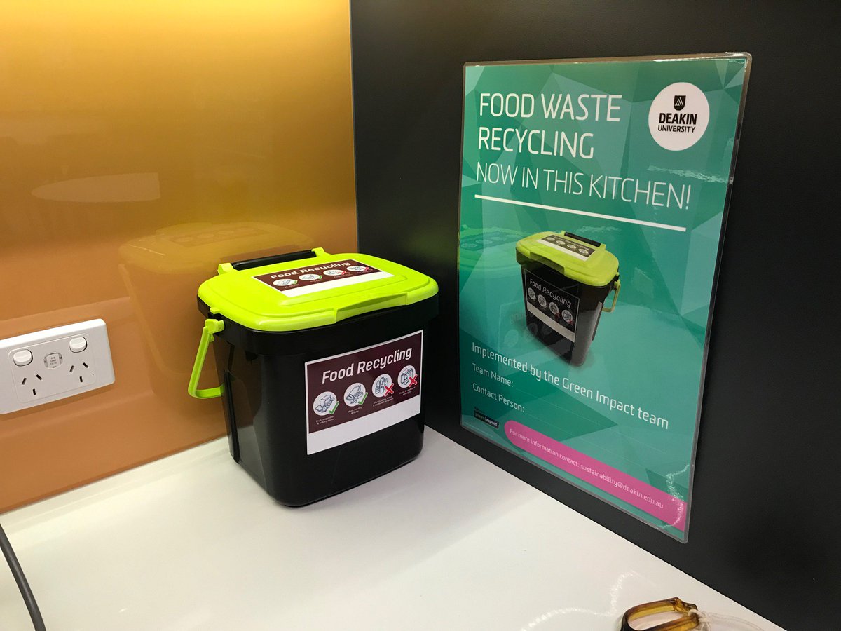 Leanjas1's tweet photo. Check out our new baby! This magical bucket collects our food waste, which is sent to a local farmer in Lara who uses it as compost. Effectively reducing food waste #sustainablechoices https://t.co/LDPFf6L79V
