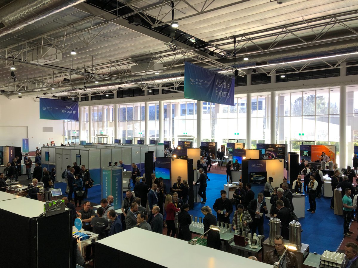 Versent_AU's tweet photo. Ready to kick off another day at #aws Public Sector Summit Canberra. Look out for the friendly @Versent_AU team floating about and say g'day! #awscloud #awssummit #awscanberrasummit #versent #cloud #cloudjourney #awscloud https://t.co/sA9o6VdNgj