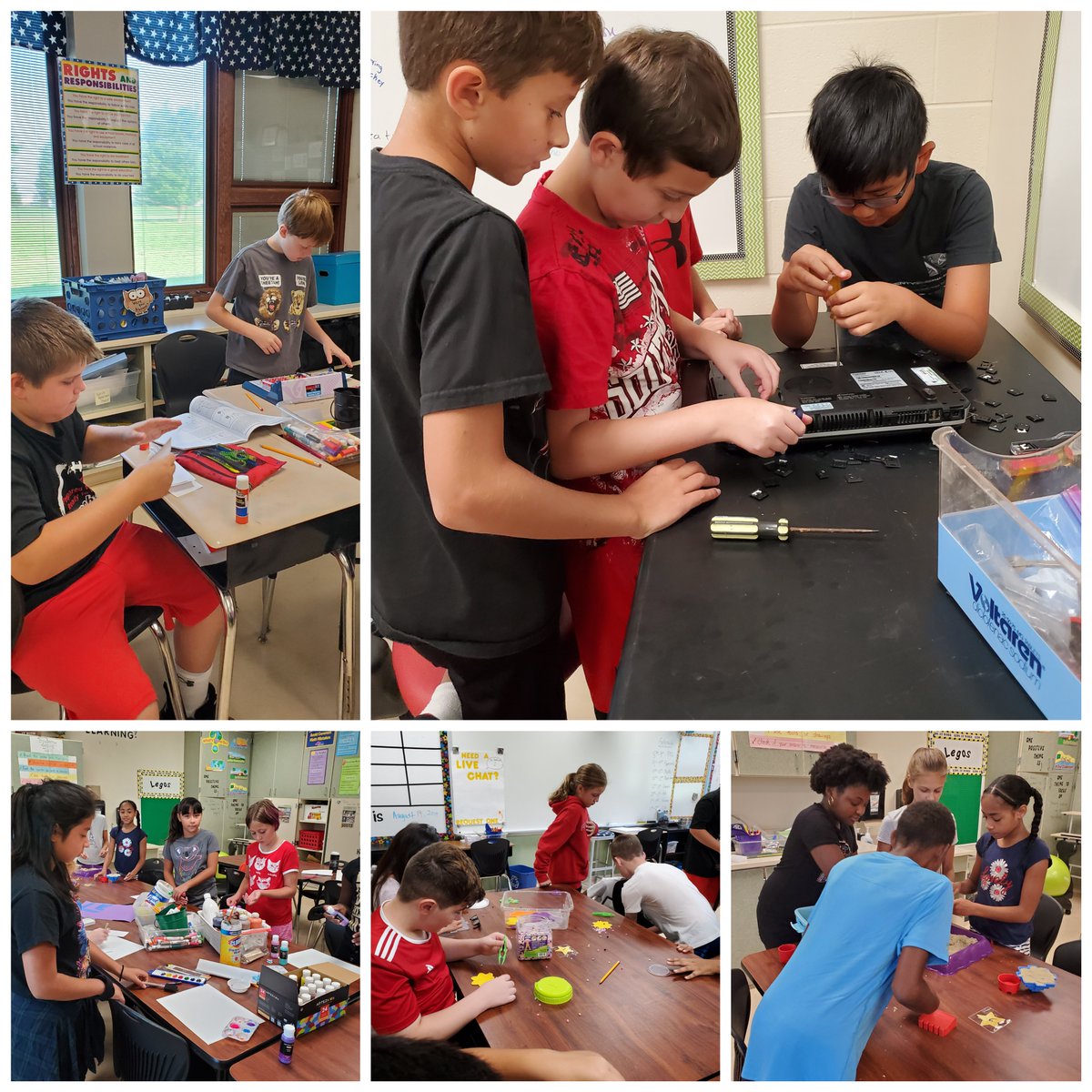 Room 405's  first Makerspace Monday was a hit.   The kids did a great job creating and enjoying the free choice personal learning time.  Some worked together and some worked alone but everyone had a blast.  #Room405rocks #Rocketproud #WEareLakota #EndeavorElementary