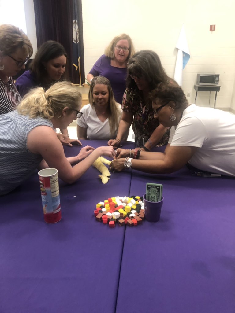 lisammeier3's tweet photo. Team building with our teachers- Pringles Challenge! https://t.co/9U0PO3O64J