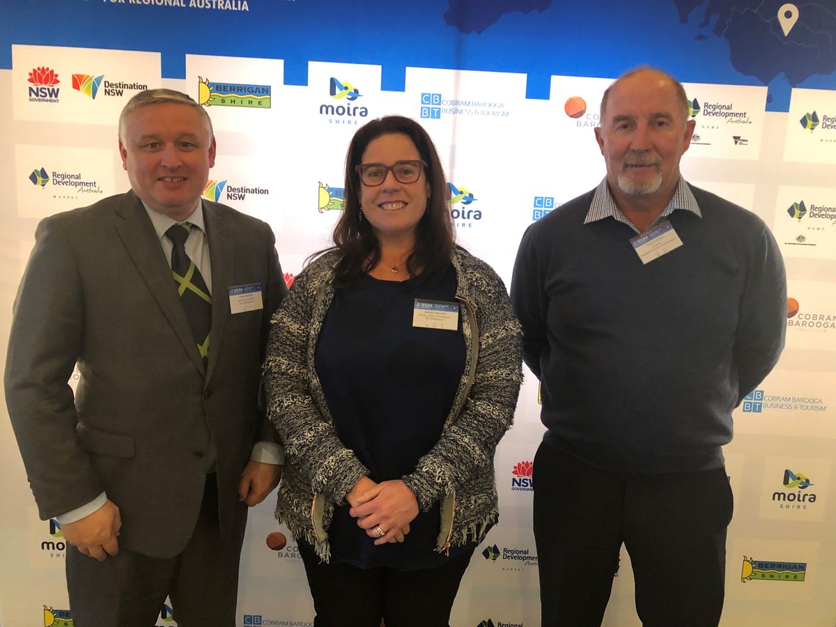 RDAWheatbelt's tweet photo. @RDAWheatbelt @DrdRdaw Mandy Walker at the SEGRA Conference with John Nuttall CEO Mt Marshall and Rick Storer Koorda Shire President. #WSFN presentation later today. #Wheatbelt https://t.co/DDev9HaPB8