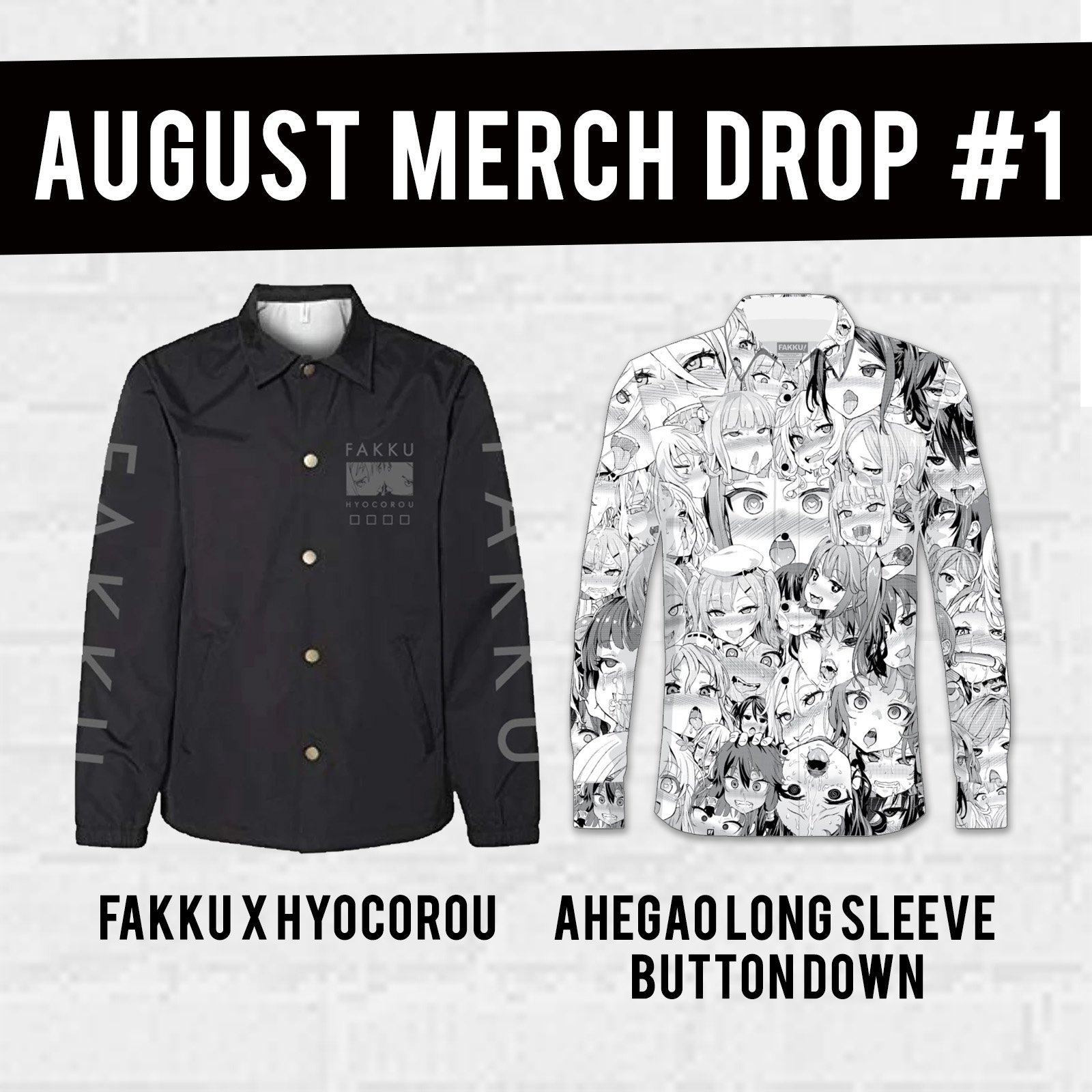 FAKKU on Twitter "🔥 AUGUST MERCH DROP 01 🔥 If you missed them at
