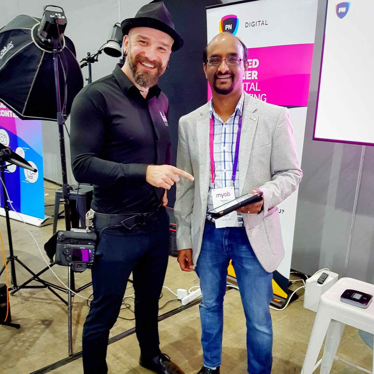 PNDigital's tweet photo. Who wants a FREE professional headshot for their social media profiles? Join us at @MYOB’s Partner Connect event - stand 34. #myobpc https://t.co/D61zVGzzcQ