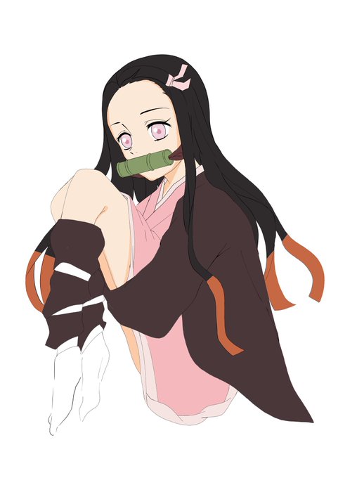 Akito IllustratorさんがTwitterに投稿した竈門禰豆子(鬼滅の刃)のイラスト。