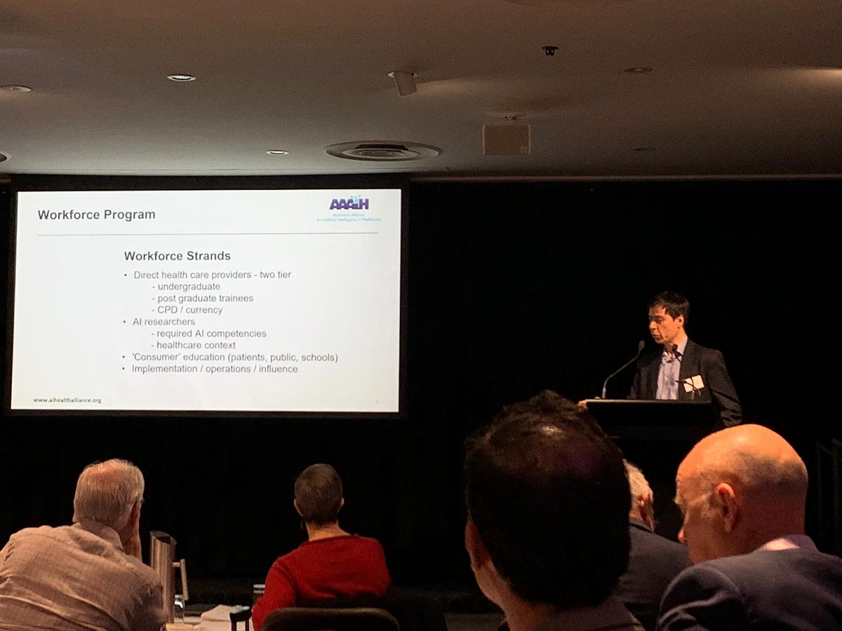 RANZCRcollege's tweet photo. Prof John Slavotinek leading the #workforce stream within the Australian Alliance for AI in Healthcare at the national workshop today #AAAiH #AI #artificialintelligence #radiology https://t.co/I1MVyCYRiE