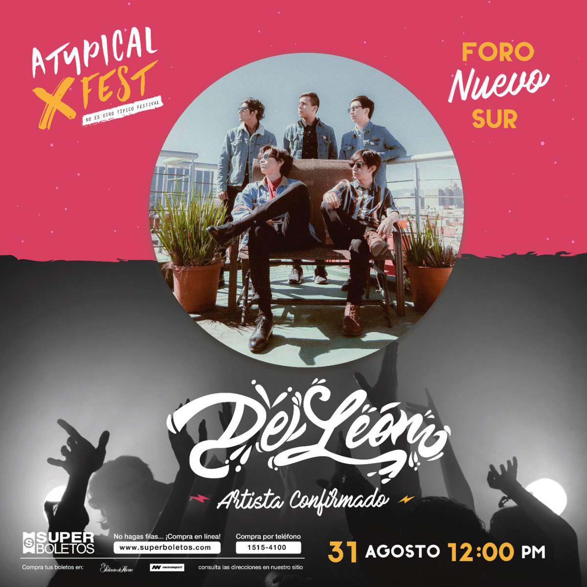 HeavyNews_'s tweet photo. ¡@DeLEONMex, @FonicaBand, @WeAreDriver, @Wolks_Mx y muchas bandas más estarán presentes en el @AtypicalFest! https://t.co/Ch9mTQN4l5