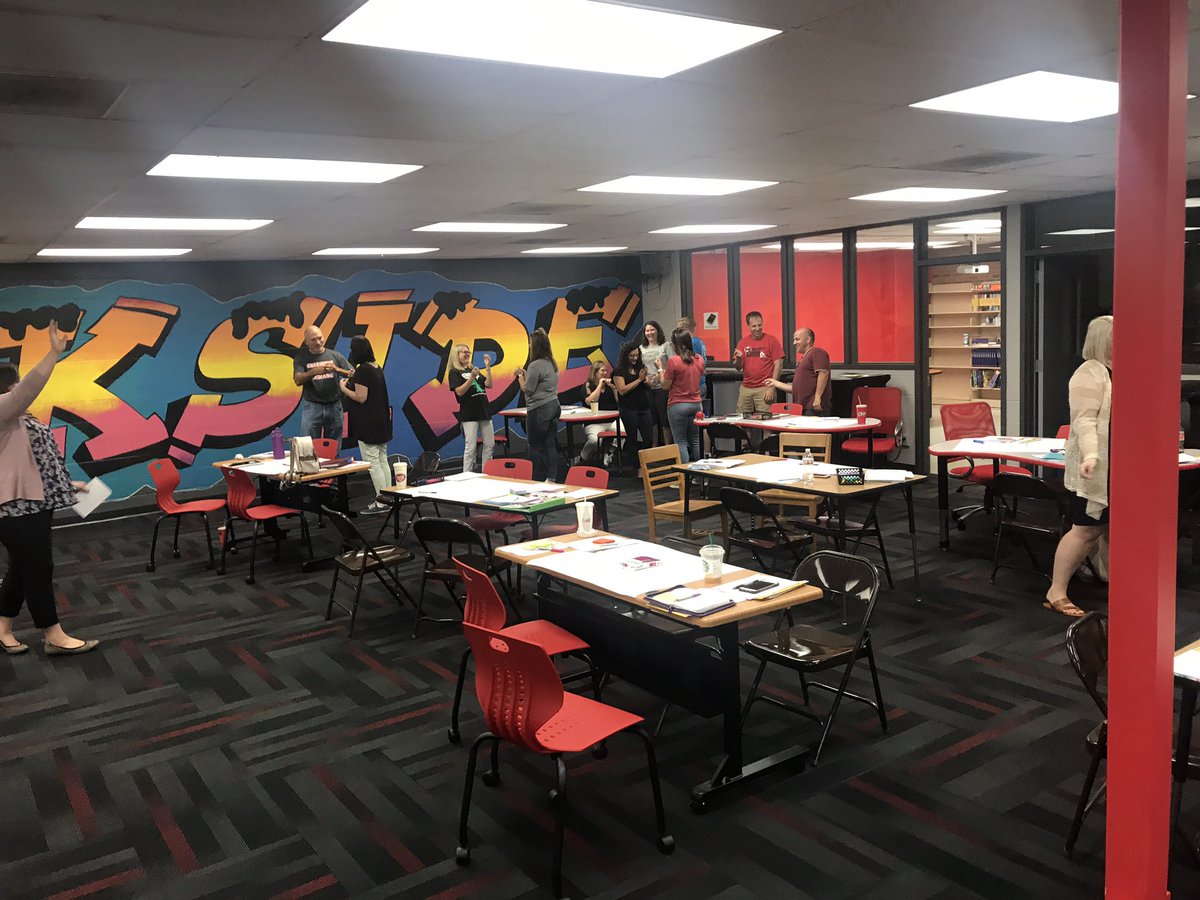 fcsdcreekside's tweet photo. Community-building with our staff today! So excited to welcome our students tomorrow for the first day of the #bestyearever #FairfieldPride #cslegacy https://t.co/jy1RvgAIdJ