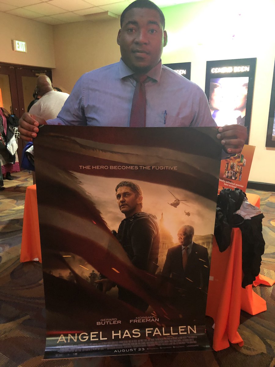 EscapeKings's tweet image. Amazing #AngelHasFallen event tonight in #charlotte!   Movie was action packed with great humor sprinkled in too. Once again, impeccable acting by @GerardButler and #MorganFreeman.  Thank you @Lionsgate for such an awesome movie!