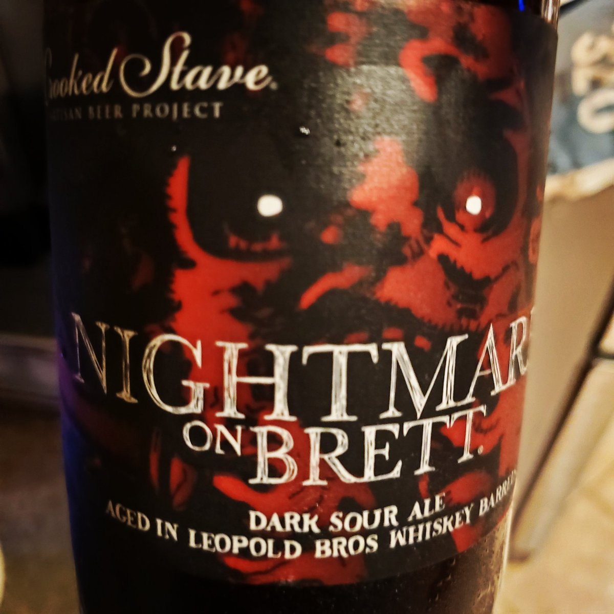 22sday's tweet photo. 1, 2 #Brettanomyces comin' for you 
3, 4 on #22sday you drink some more
5, 6 get your @CrookedStave fix
7, 8 pour into @LeopoldBros whiskey barrels and wait
9, 10 watch #NightmareOnElmStreet again

#drinkcraft #drinklocal #CObeer #dark #sour #leopoldbros #whiskey #barrelaged #ale https://t.co/NpQzER3Mv7