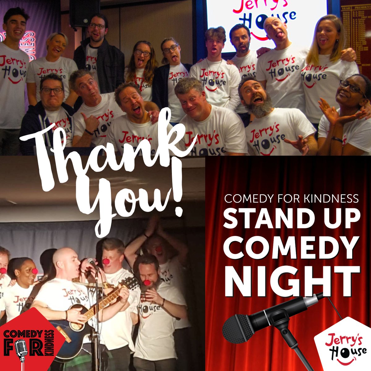jerryshouselol's tweet photo. A Massive THANK YOU to our comedians, volunteers, camera crew and amazing audience for making the Comedy For Kindness Stand Up night such a fantastic success!

To help support Jerry's House go to https://t.co/tMy8XhwWnR

#jerryhouse #comedyforkindness #RAOL 
#comedians #charity https://t.co/Oj1eInELSD