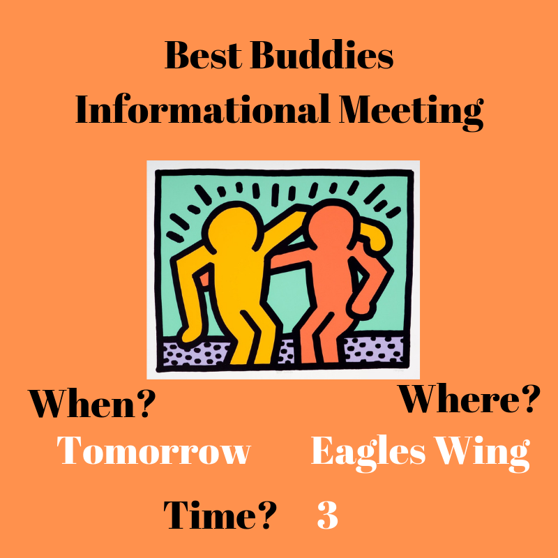 lhsbestbudds's tweet photo. Don't forget. Tomorrow is our first meeting! We are very excited for this year and hope you plan on joining us. #lhsbestbudds #leydenpride #bestbuddies https://t.co/TPUX73Otjd