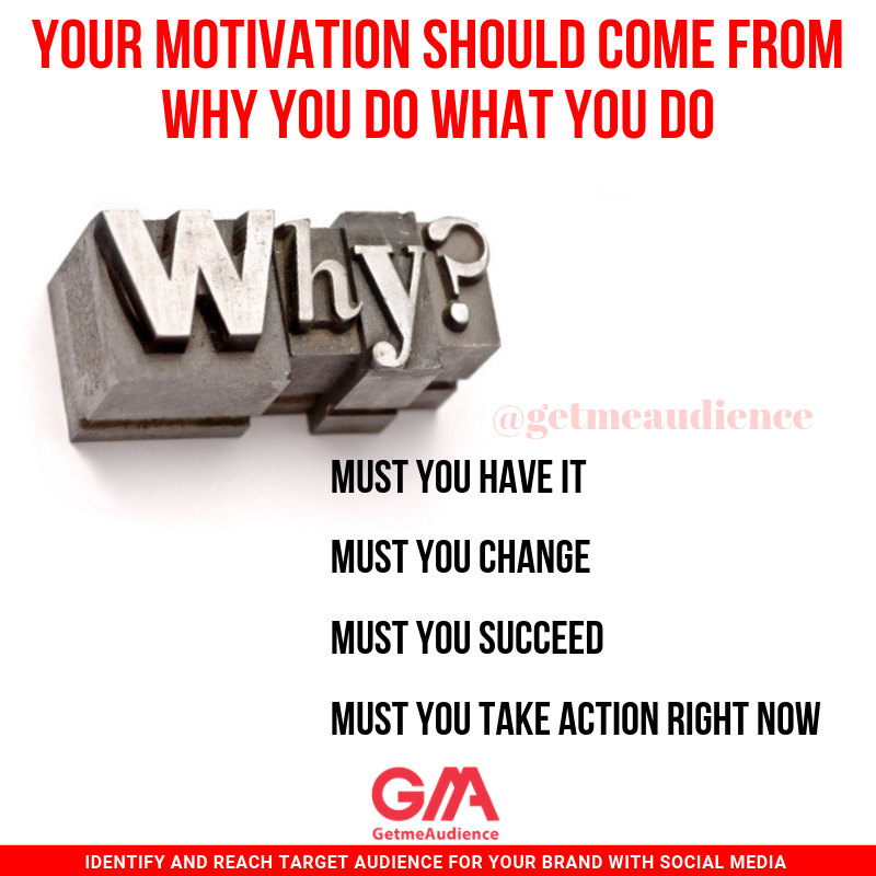 getmeaudience's tweet photo. Your motivation isn’t going to come from what you do it’s come from why you must do what you do. 

WHY do you do what you do? Comment below.

#linkedin #motivationdaily #goals #whyisthat  #BBNaija #snapchat https://t.co/ZVnzRlQU4Y
