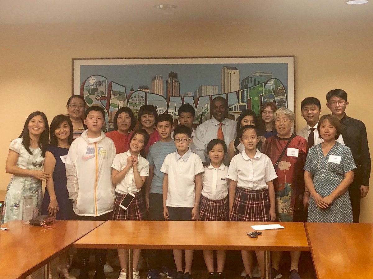 73Puma's tweet photo. I truly enjoyed meeting with the Student Ambassadors from our Sister City of 35 years, Jinan (the Capital of eastern China’s Shandong province) and their host families at city hall. https://t.co/0ynTLXQRqT