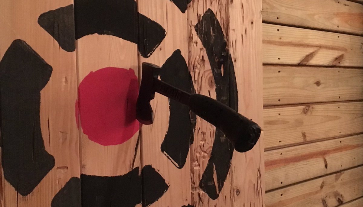 DelancoDragons's tweet photo. Delanco Admin/12-Month Team Day! Meeting -> Lunch -> Axe-Throwing! #DELANCO #TEAM #GrowthMindset #TeamBuilding #NBAD @MJPPrincipal @DelancoCurr https://t.co/V8Q5mIZsAV