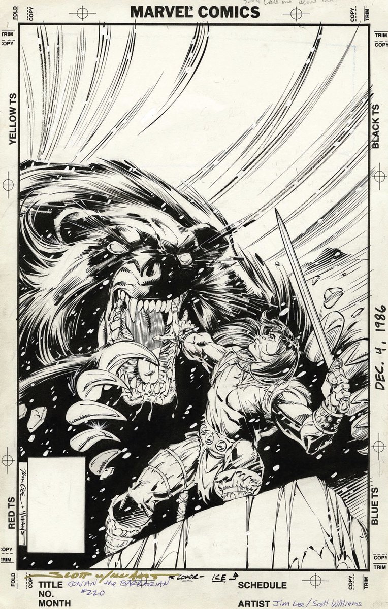 Conan The Barbarian cover by Jim Lee @JimLee & Scott Williams @ScottW_inks