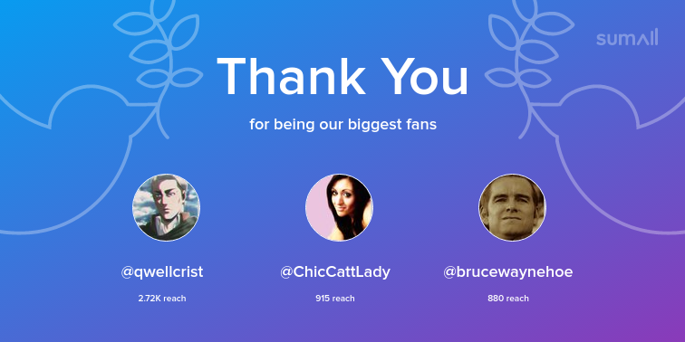 haidary_459's tweet photo. Our biggest fans this week: qwellcrist, ChicCattLady, brucewaynehoe. Thank you! via https://t.co/q55vrFftcn https://t.co/e7XeLDz0KC