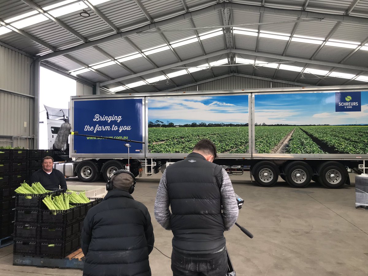 SchreursSons's tweet photo. @AdamSchreurs loves an interview! #celery #sustainablefarming #tarwin https://t.co/0EV6c27O7T
