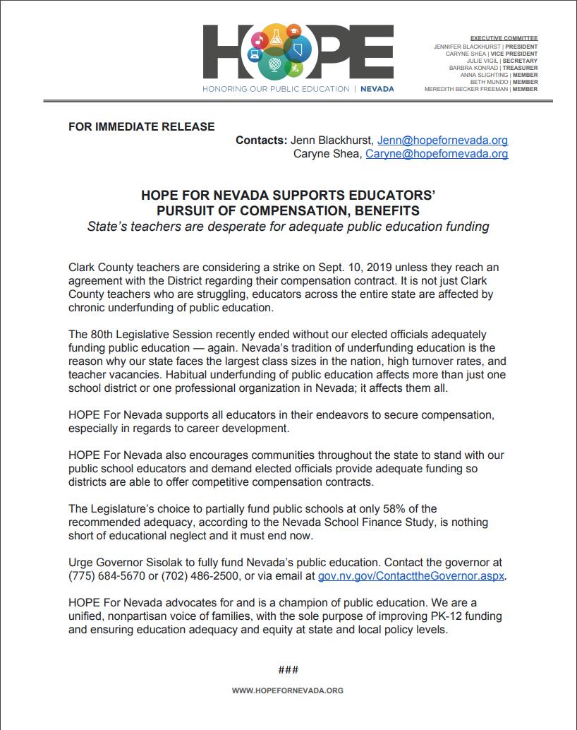 HOPEforNevada's tweet image. NV Leg's choice to partially fund public schools at 58% of recommended adequacy is nothing short of educational neglect. It must end now. Urge Gov Sisolak to fully fund Nevada’s public education. Contact him at gov.nv.gov/ContacttheGove… #FundOurFutureNV  mailchi.mp/0f42fed82576/h…