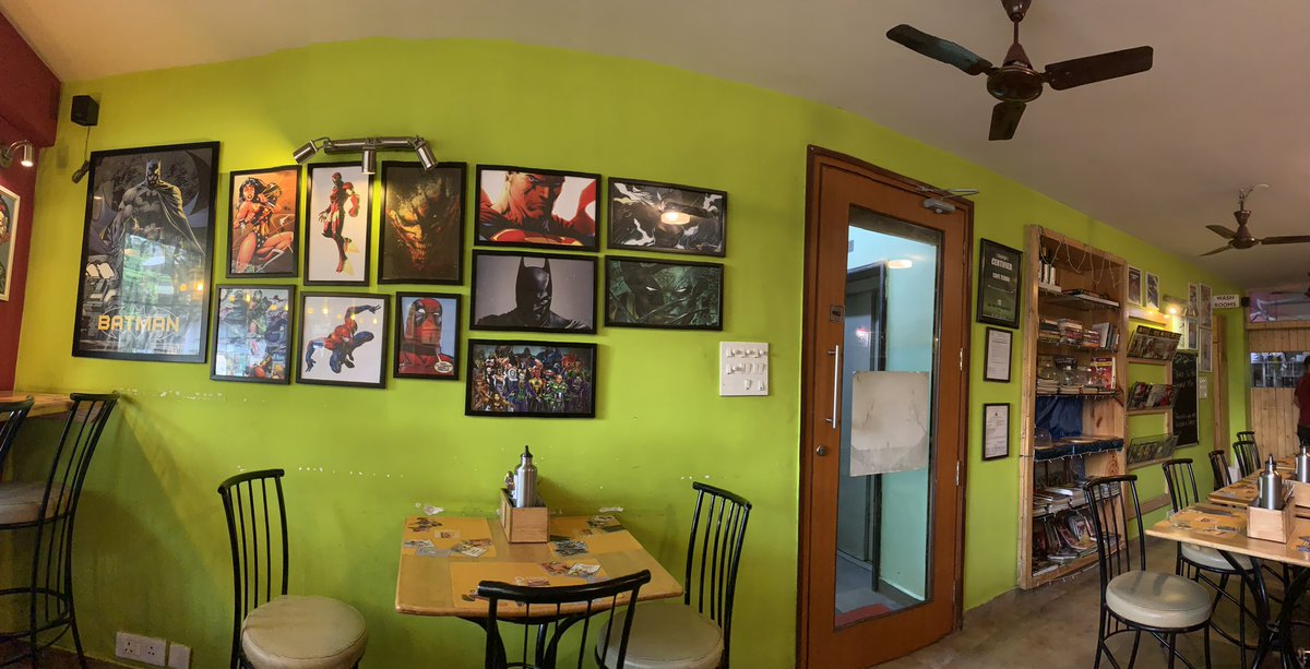 AnshulSushil's tweet photo. Right now, I am in #CafeTerra #koramangla and just amazed at their nice super hero theme ! https://t.co/WsEAcWTp7D