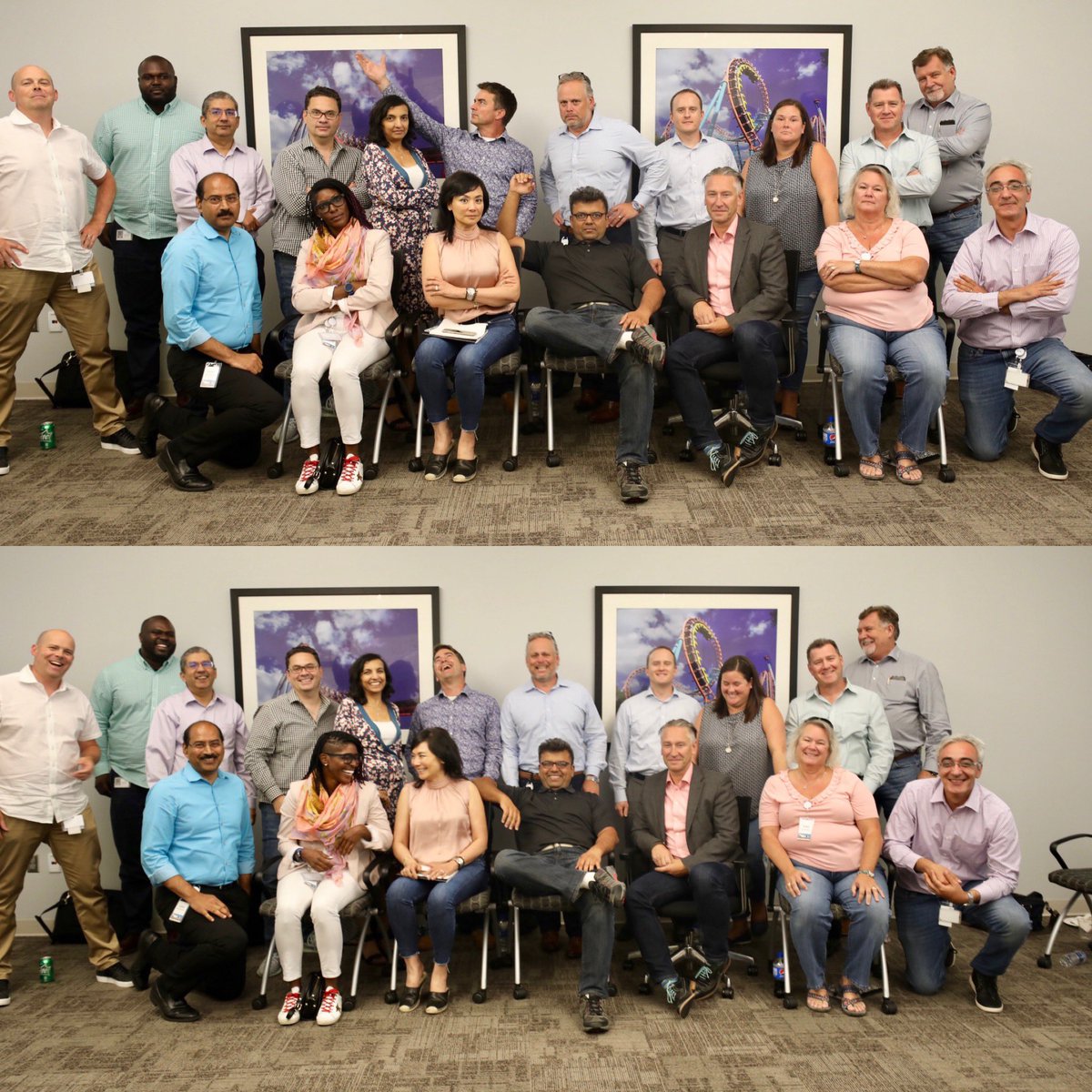 VarshaKanwar's tweet photo. โAttitude is the difference between an ordeal and an adventure.โ Courage, curiosity & vulnerability infused 8hrs #PowerOfTeams workshop with our diverse & dynamic #CiscoCX #CXPPD Leadership team. Wrapping the day with power pose & โplanned candidโ photo op #WeAreCisco #CiscoCX https://t.co/KLcTaC1xCD
