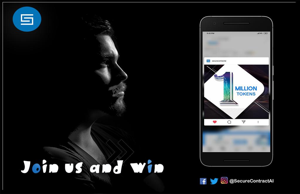securecontract's tweet image. Join us and win up to 1 million tokens, yes you heard me right! 1million tokens.
All you have to do is to follow us in all our social media platforms and engage with our contents, and you qualify automatically!
#giveaway #blockchain #securecontractai #ieo
