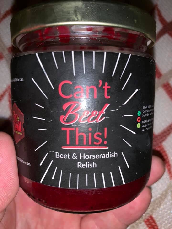 hellishrelish1's tweet photo. We have been busy in the kitchen creating!!

Have you had a chance to try our new Can't Beet this? Part of the She Devil Delights product line. 

📷Gorden James

#shedevildelights
#cantbeetthis
#newitems
#availablenow
#locallymade
#eatlocal
#locallove
#madefresh
#okanaganmade https://t.co/hQ3E4aA9n2