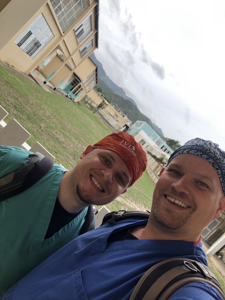 drjnwarner's tweet photo. Killing it in Jamaica with @rammorales9! @mjmetro1 you got a good one here!!  @IVUmed @SocietyGURS #teachonereachmany #joelee #maxxg #vmaxx https://t.co/FkBTXn4lSk