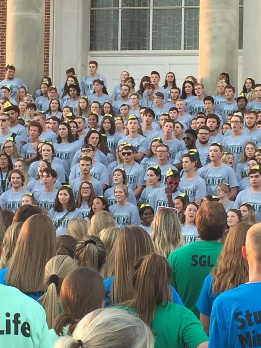 drwillsmallwood's tweet photo. It is official! These new @obunews students went with #Karip. They sang the Alma mater. The donned the Beanie. They are Bison! Praying for each of them as they embark on a special journey on #BisonHill. #obuww #FindYourPlace #BisonStandard https://t.co/Iso6Rdc6CM