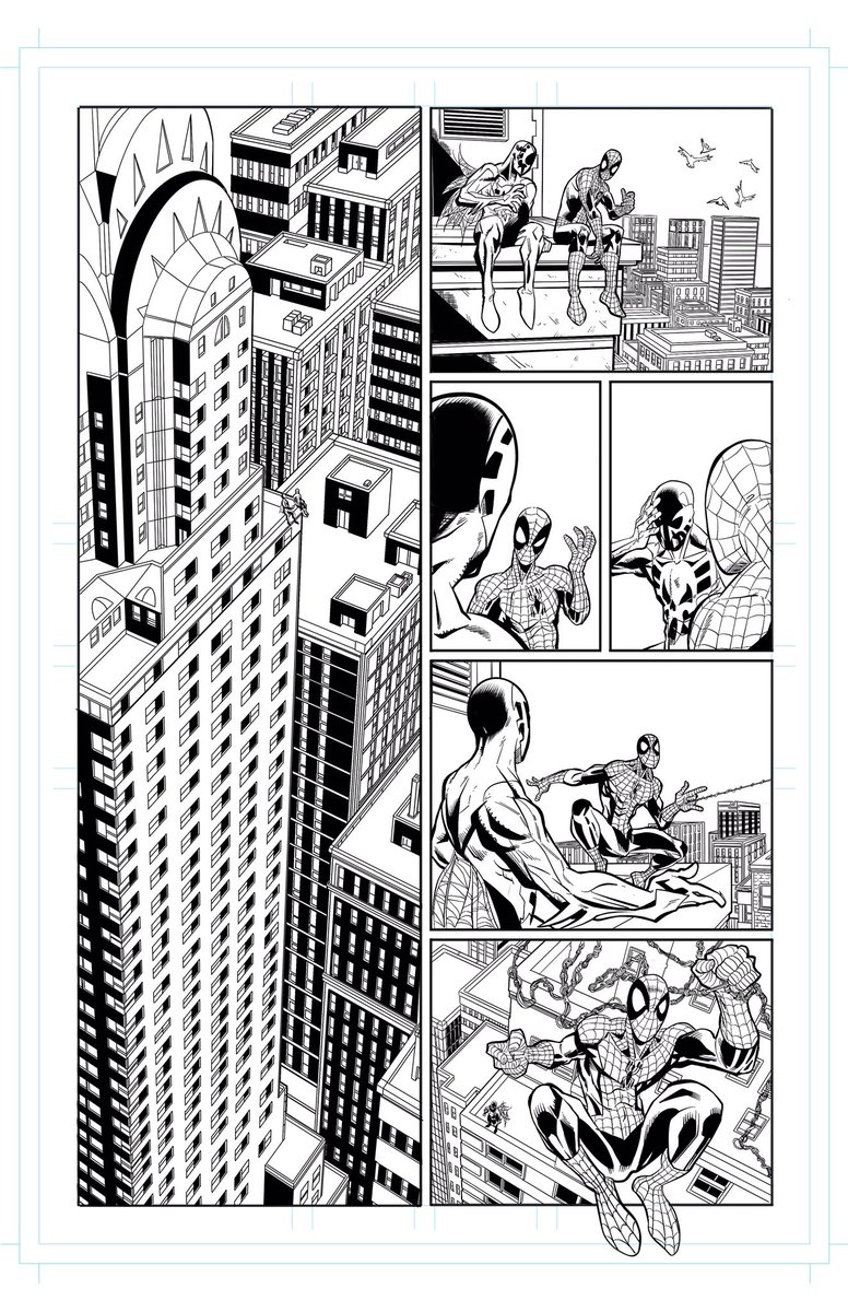 Sample Spider-Man Page. #spidermanday #Spiderman  #SpiderManFarFromeHome #sequentialart #comics #comicbooks #artistoninstagram #artist #ComicArt #drawing #sequential #practice #dowhatyoulove #comiccon #procreate #clipstudiopaint #doyourart #spiderman2099 #indieartist