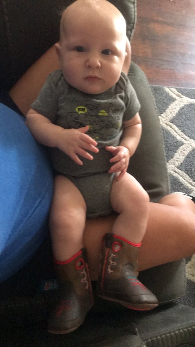 AliciaD_Rodgers's tweet photo. #AsherJames Got new boots from Auntie Alicia! He’s Pioneer Reunion Ready💙 @BeasleyKayla https://t.co/0XbqXKIzed