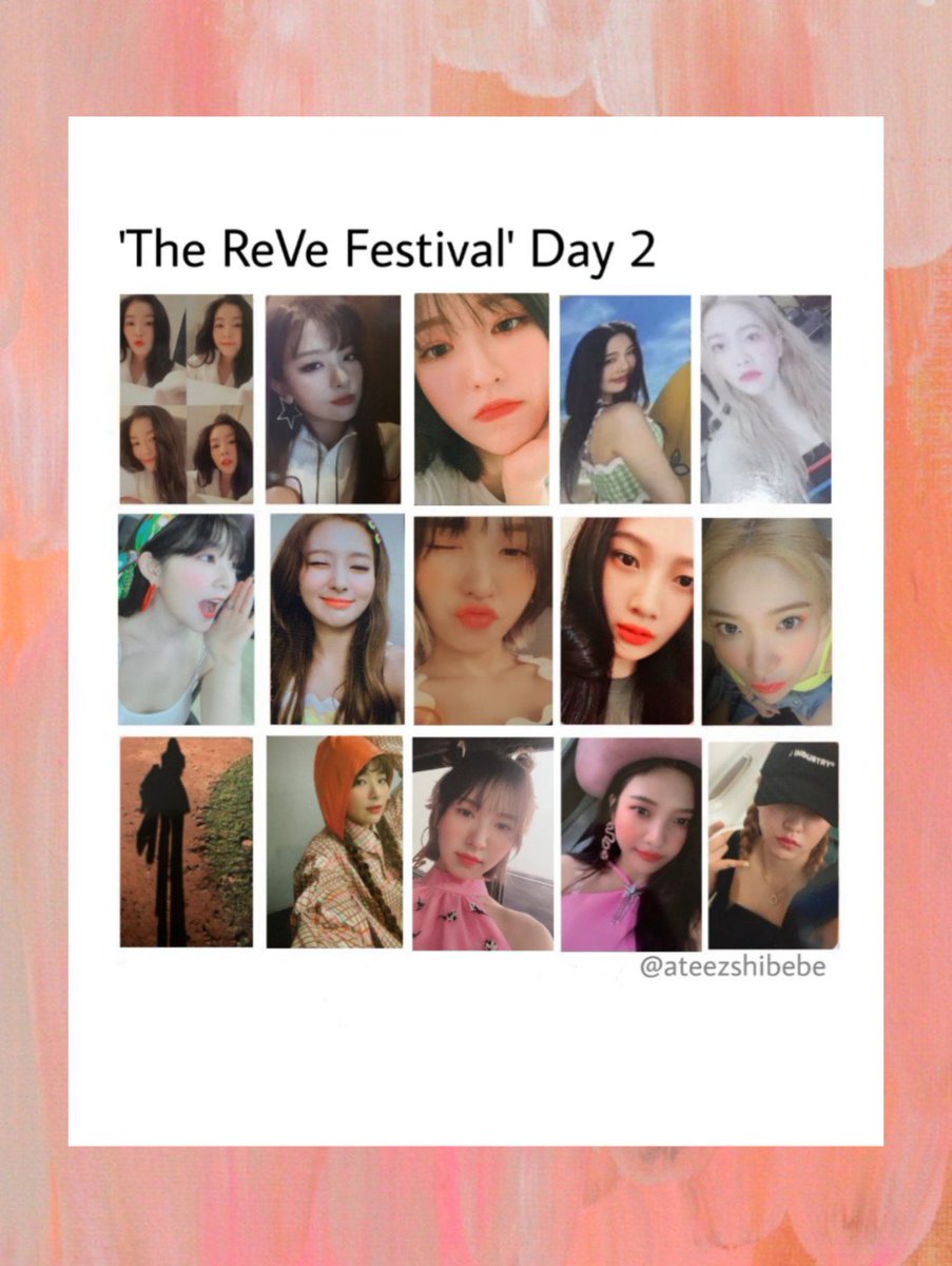 Red Velvet - 'The ReVe Festival' Day 2 photocard template all