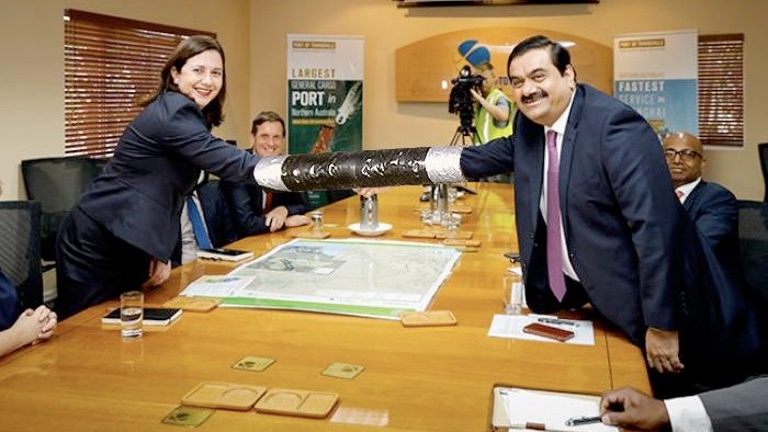 FLACCoal's tweet photo. What's the most dangerous attachment Queensland has right now? Lock-on devices are not the problem. #BlockadeAdani #LetHimGo #SafeClimateFuture https://t.co/m45K0gdJqz
