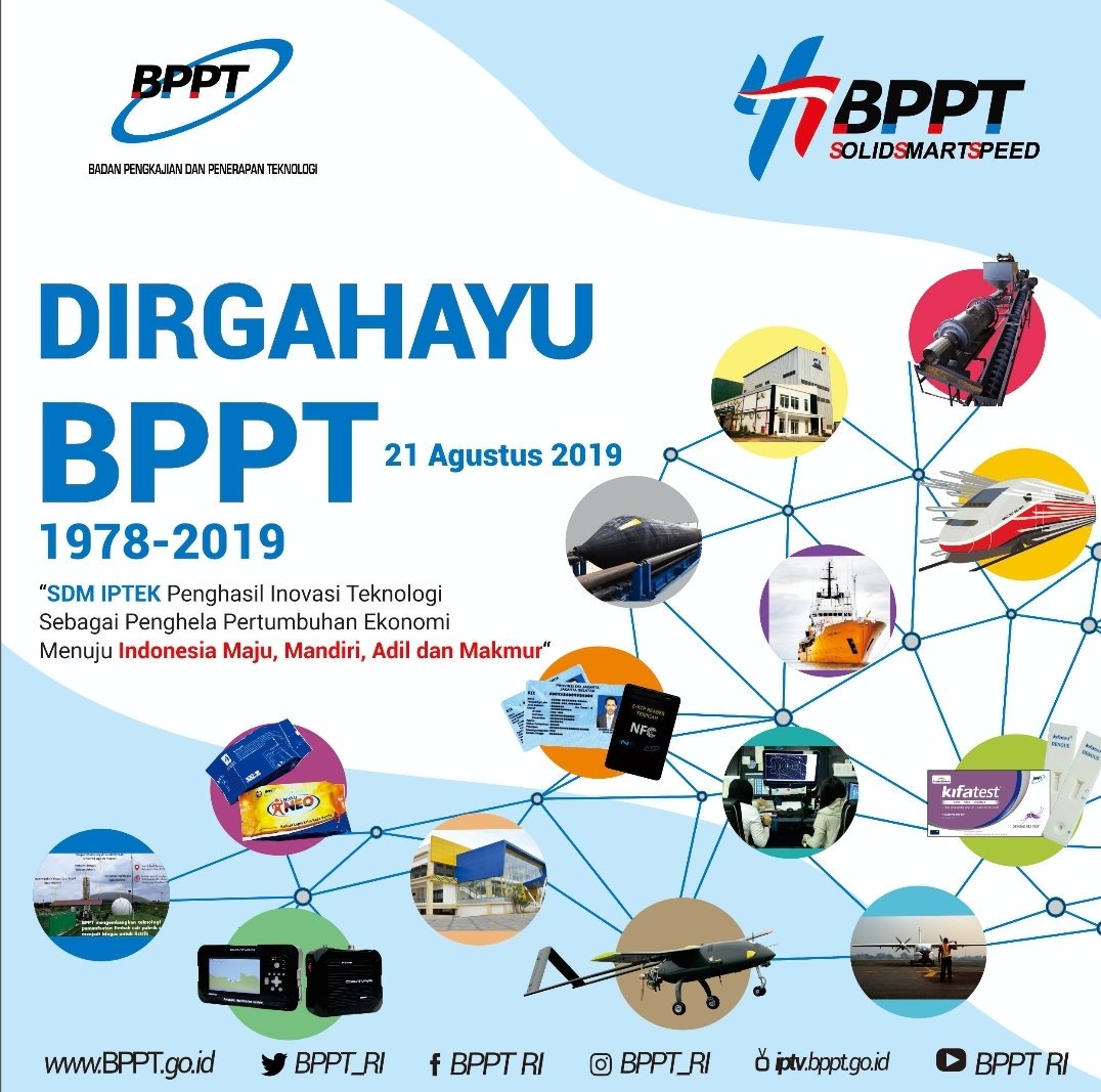 ppipe_bppt's tweet photo. Pusat Pengkajian Industri Proses dan Energi mengucapkan " Selamat Ulang Tahun @BPPT_RI ke 41
Semoga BPPT semakin jaya, terus berinovasi membangun negeri tercinta Indonesia π²π¨π²π¨π²π¨ #41TahunBPPT
#BPPTSolidSmartSpeed
#PPIPE
#TeknologiUntukNegeri
#WeAssessWhatYouPossess https://t.co/sRBB2CePNu