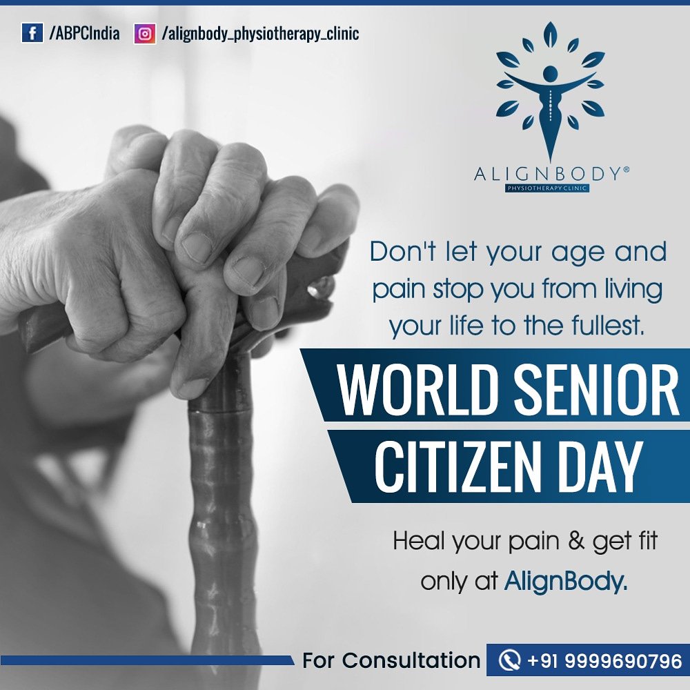 DrRichaGupta10's tweet photo. Age is just a number! Don't let it stop you from living a healthy &amp; younger life.

Let fight against all the pains &amp; disorders at AlignBody Physiotherapy Clinic.

#WorldSeniorCitizenDay https://t.co/jszLhAjF5b