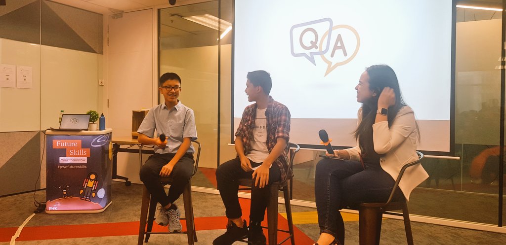 Sri_Nair1's tweet photo. Learnt a lot from Jonathan and Zheng Xiang, 2 amazing 13 year olds. Simple but profound messages - be willing to explore new things and have the passion!  @PwC_Malaysia #pwcfutureskills #mygrowthjourney https://t.co/51GI48FWhp