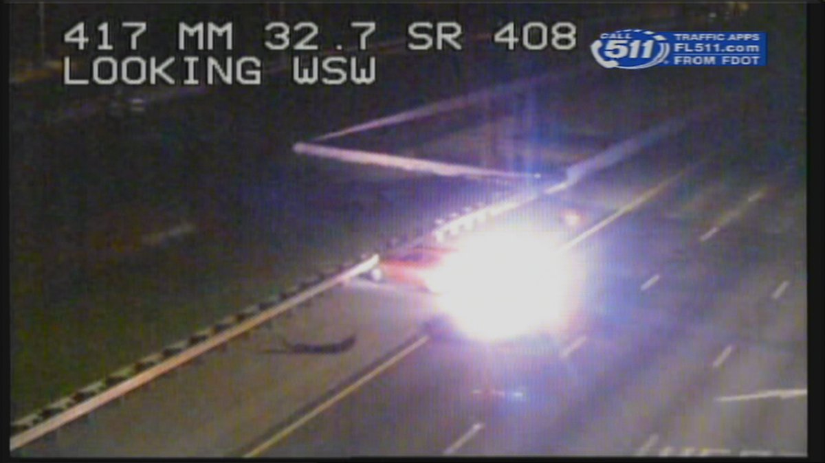 CRASH: Watch out for this wreck on the 417 NB near the 408... left lane is blocked.