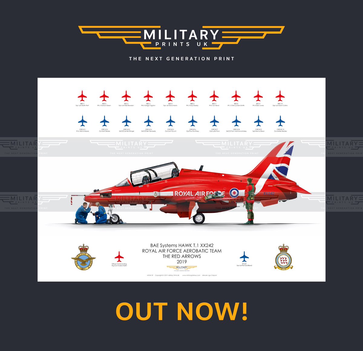 militaryprintuk's tweet photo. The RAF Red Arrows are currently touring across North America. Have you got your 2019 print?
Get yours here: https://t.co/XshK5bt536
#redarrows #westernhawk #redarrowstour #royalairforce #raf #profileprint #thenextgenerationprint #attentiontodetail https://t.co/zhCyjGkqTW