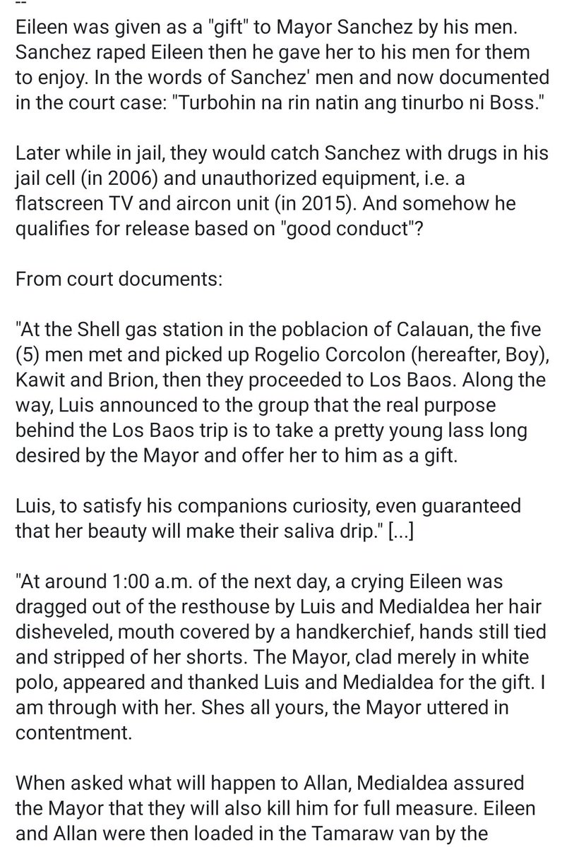 jaykaytiel's tweet photo. This was an act of pure evil and they consider release for the criminal behind Eileen Sarmenta and Allan Gomez's murder?? 

https://t.co/L3ARz3XBSQ https://t.co/6nky6Q1PqY