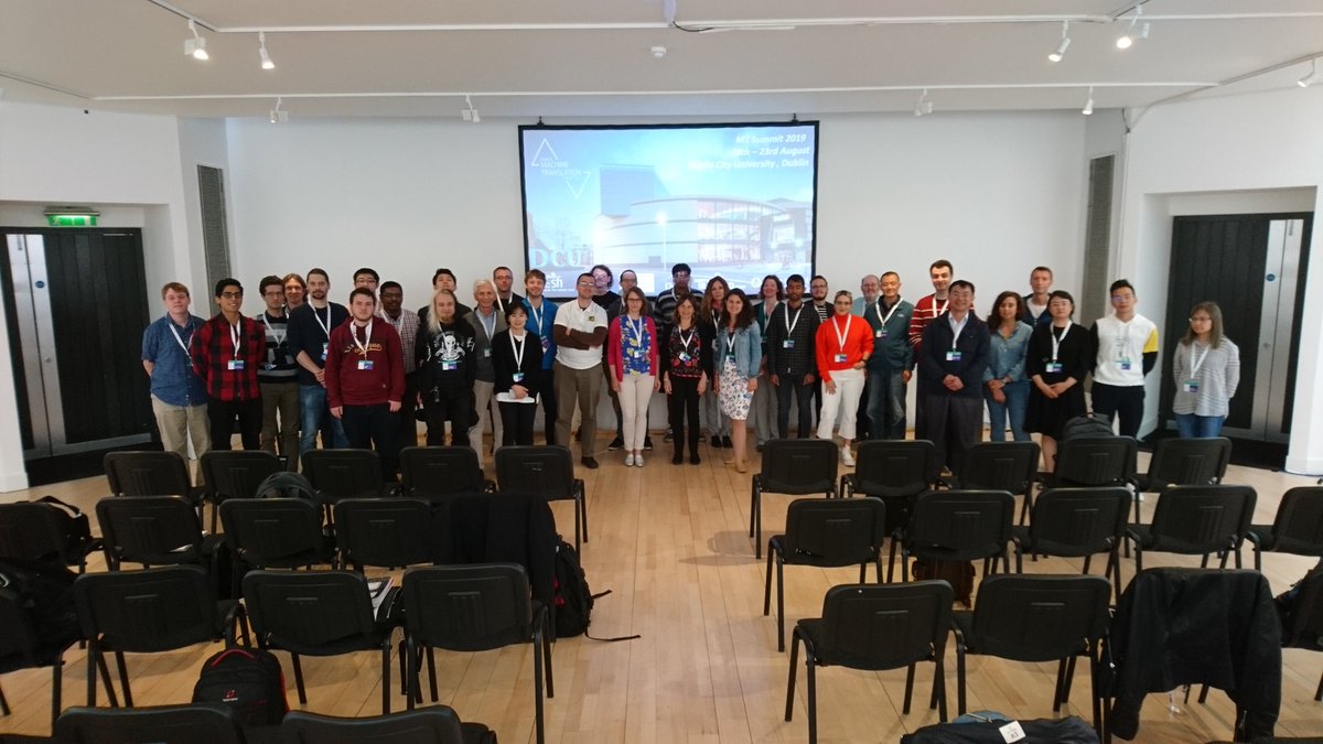 chstoneliu's tweet photo. Great to meet LoResMT people!! Nice to learn so much work that have been done for many low-resource languages. @MTSummitXVII @AdaptCentre @DublinCityUni https://t.co/my2b743Pit