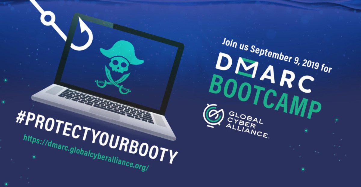EC3Europol's tweet photo. Ready to #GoTheDMARCWay? 👍 There is still time for you to register for the @GlobalCyberAlln #DMARC bootcamp: https://t.co/PkYECdGD9j #ProtectYourBooty https://t.co/P5077eKGNA