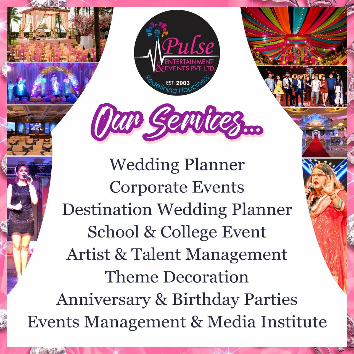 eventspulse's tweet photo. #Event #services #weddingplanners #corporateevents #destinationweddings #Collageevent #themedecoration #artistmanagement #Pulse #evententertainment https://t.co/GecyzqWCmb