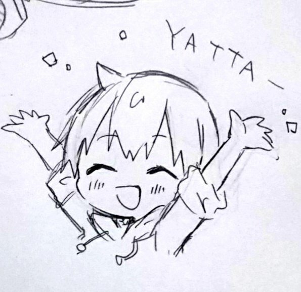 他にやることあるよね…?と思いながらセルフ脱稿祝い描いてた…自由なお絵描き楽しいね… 