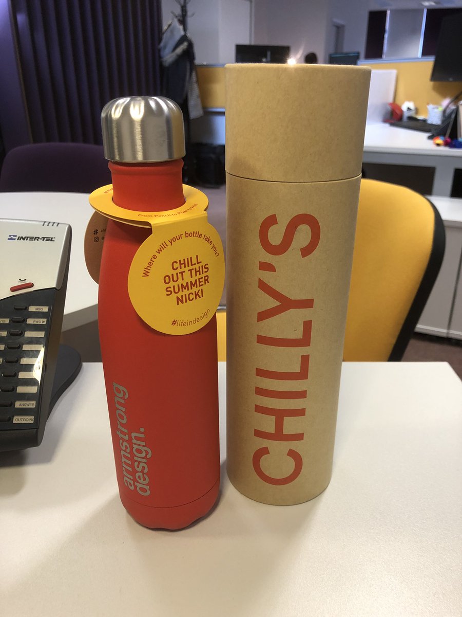 NickiMktg's tweet image. What an amazing gift to receive from the lovely team at @DesignArmstrong on my return from holiday! Sure there’s no clearer sign that I should be booking another break and take my new Chilly’s bottle with me? #lifeindesign