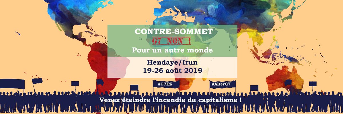 _lenabauer's tweet photo. Au contre-sommet du #G7biarritz avec la fondation @Francelibertes pour construire un autre monde ! #G7EZ https://t.co/vVwTH8vFJm