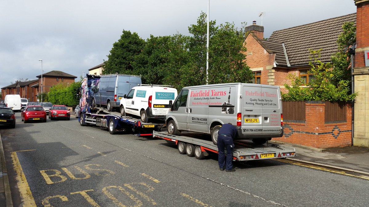 The last journey of my trusty van. 14 years of reliable service.  Puts me in mind of "The fighting Temeraire" by Turner.