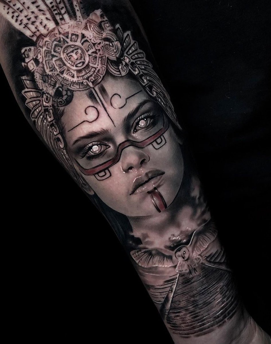 Tattoo Ideas on X: "Aztec Warrior Girl https://t.co/mtntOW7s4G https://t.co/xJlBubHY6j" / X