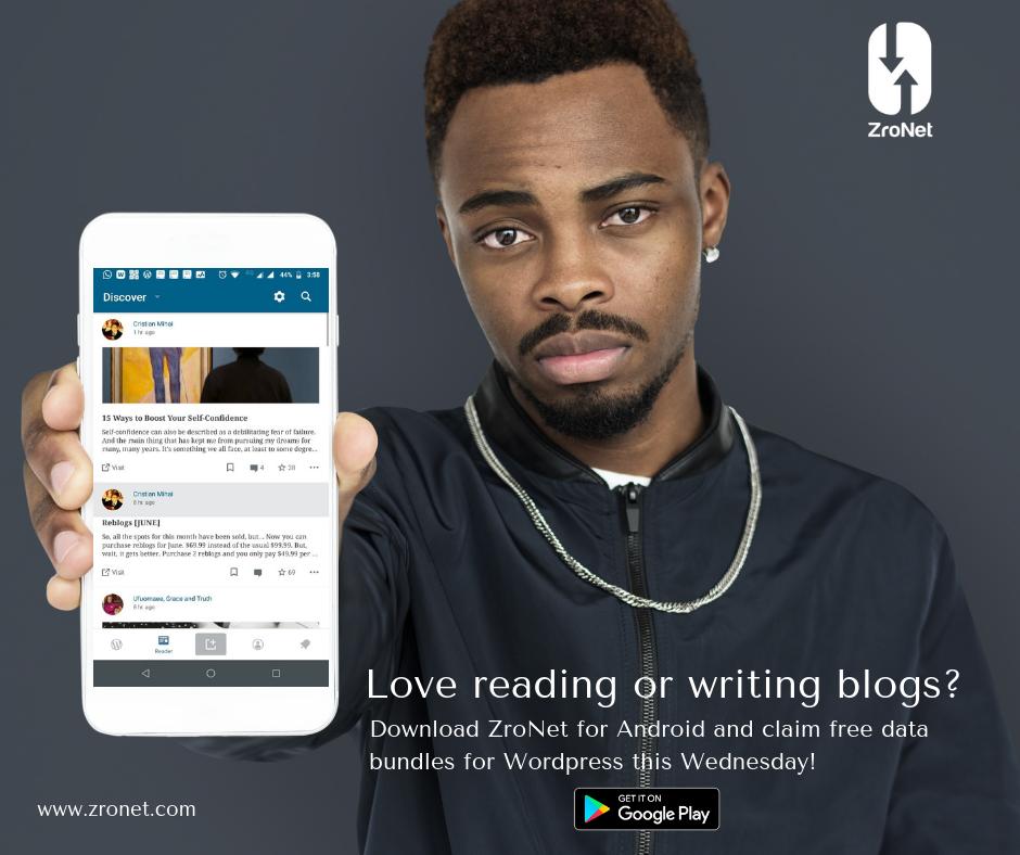 Zr0net's tweet photo. Love #reading or #writing blogs?
Use #WordPress and other #blogging apps free of data charges on ZroNet!ππππ
Use those apps even on Zero Balance!
Get ZroNet Now: https://t.co/dCuvSZMEh9
#zronet #sponsoreddata #freeinternet #WednesdayMotivation https://t.co/zQQzcpGxfM
